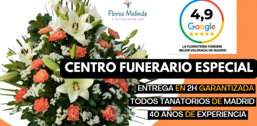 Floristería fúnebre Madrid para enviar urgente flores a tanatorios
