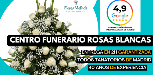Floristería para funerales para enviar centro de flores a tanatorios en Madrid