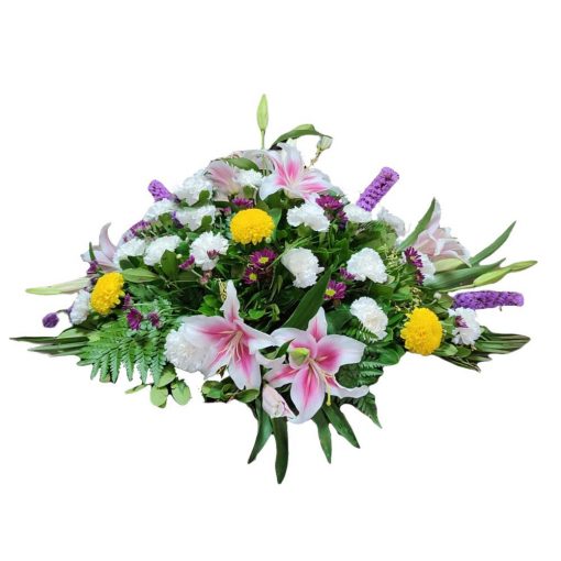 Almohadón de flores tradicional para difuntos