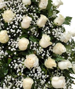 centro de flores fúnebres para difuntos Rosas Blancas