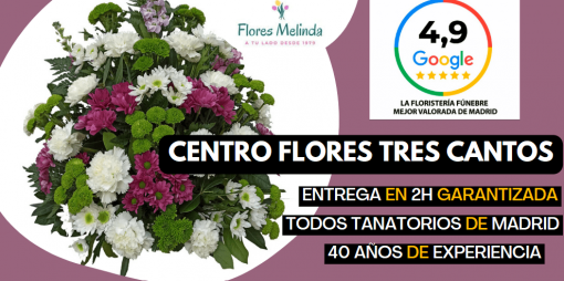 Floristería fúnebre para enviar flores tanatorio TRES CANTOS, la paz, alcobendas