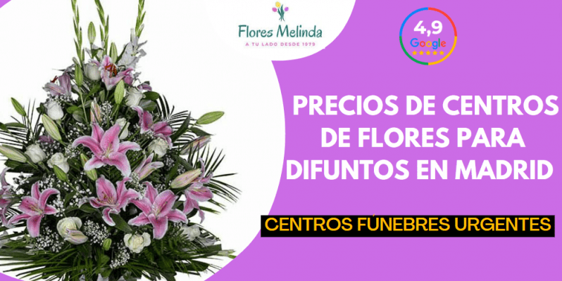 Centro de flores para difuntos, floristería Madrid