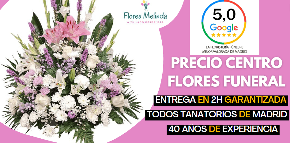 Centros de flores para funeral en Madrid con envío urgente